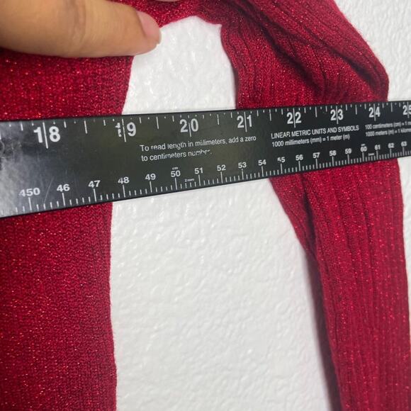 Verve Ami Womens Cardigan Sweater Size S Red Open Front Long Sleeve Pull On - Picture 5 of 16